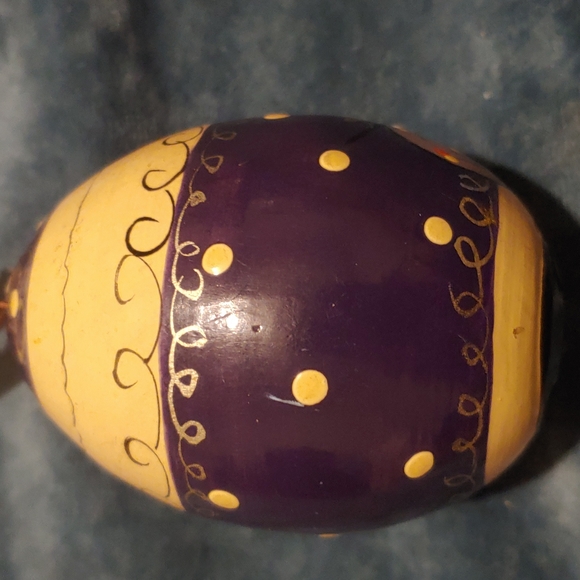 Father Christmas Russian Hand Painted Christmas Matryoshka Ornament - Picture 3 of 3